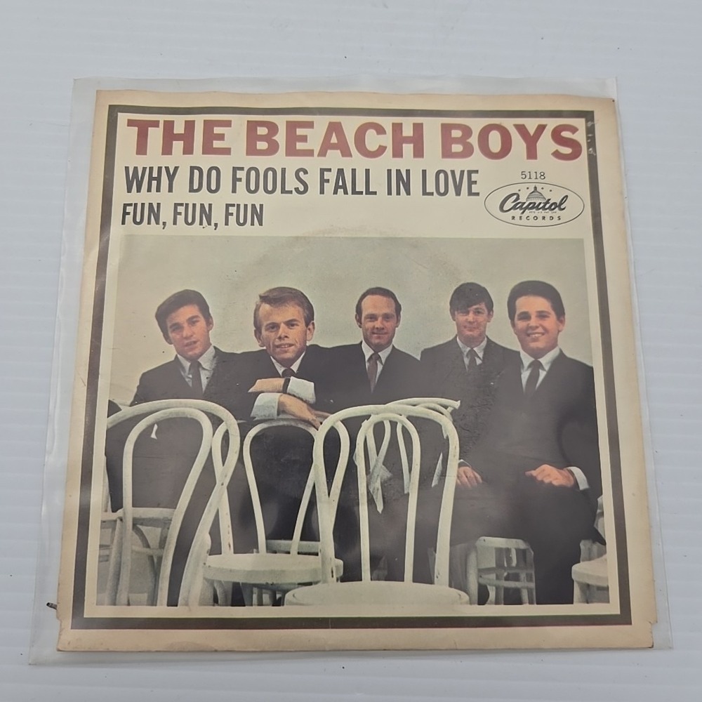 The Beach Boys 1964 Capitol 45rpm "Fun,‎ Fun, Fun" / "Why Do Fools Fall In Love"
